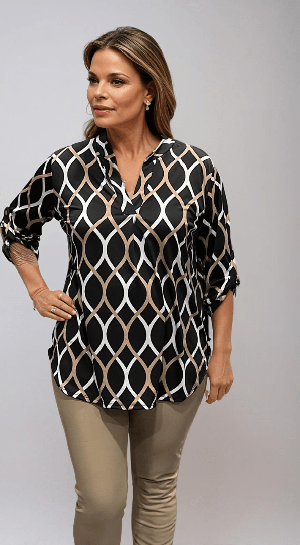 Isabella Damenbluse mit V - Ausschnitt - Modehaus Blum