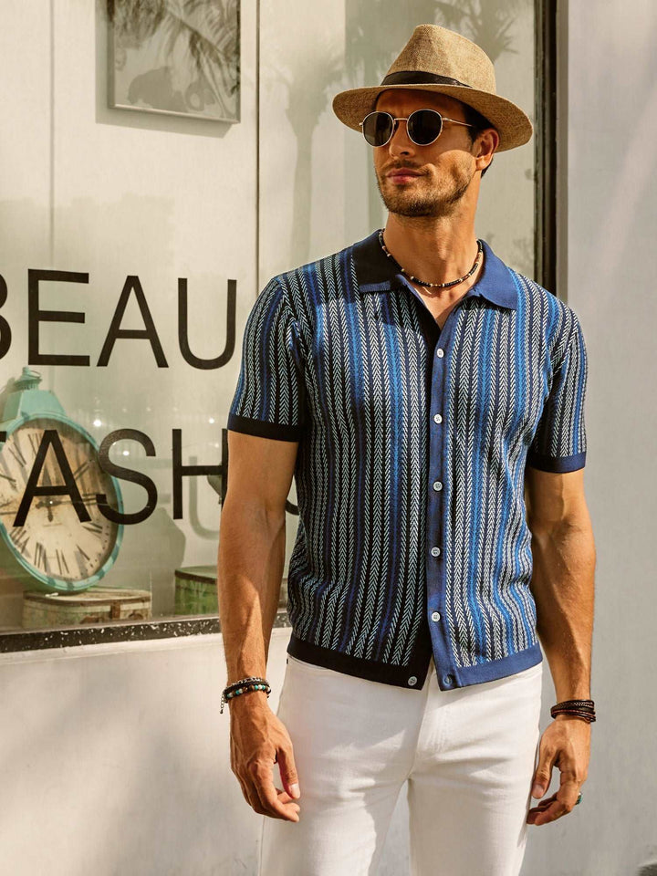 Jonathan Retro Polo-Hemd mit Streifen für Herren