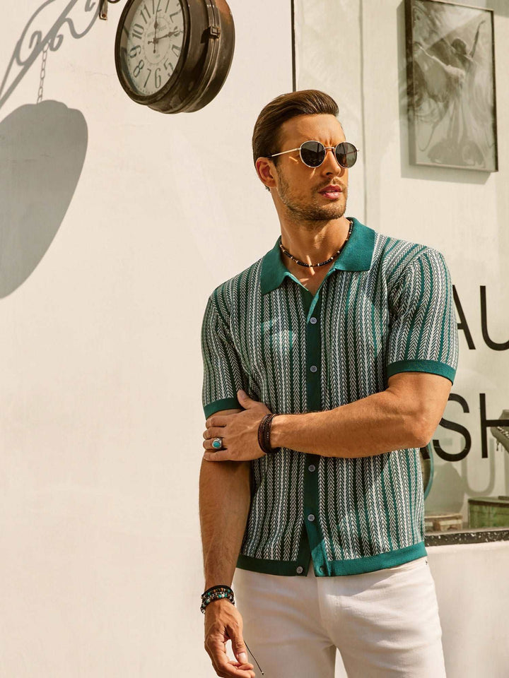 Jonathan Retro Polo-Hemd mit Streifen für Herren