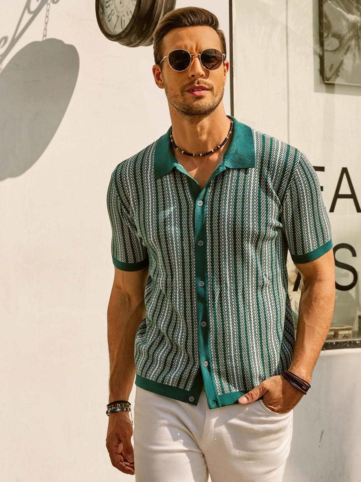 Jonathan Retro Polo-Hemd mit Streifen für Herren