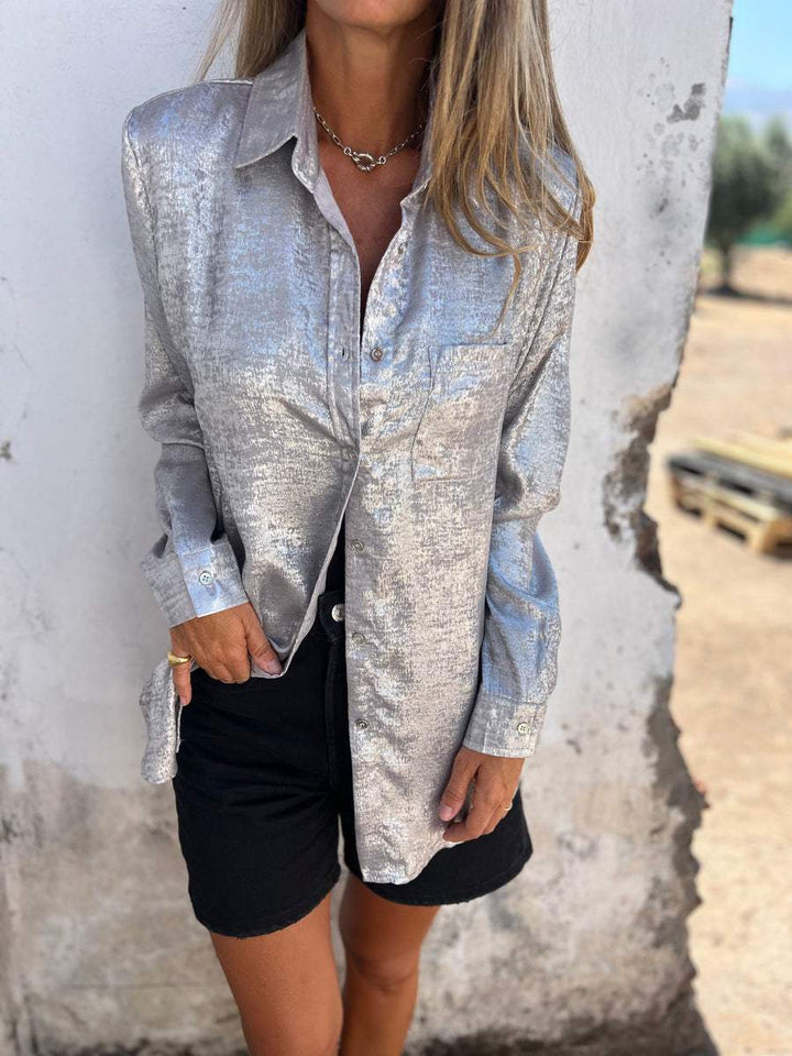 Salome Metallic-Bluse für Damen