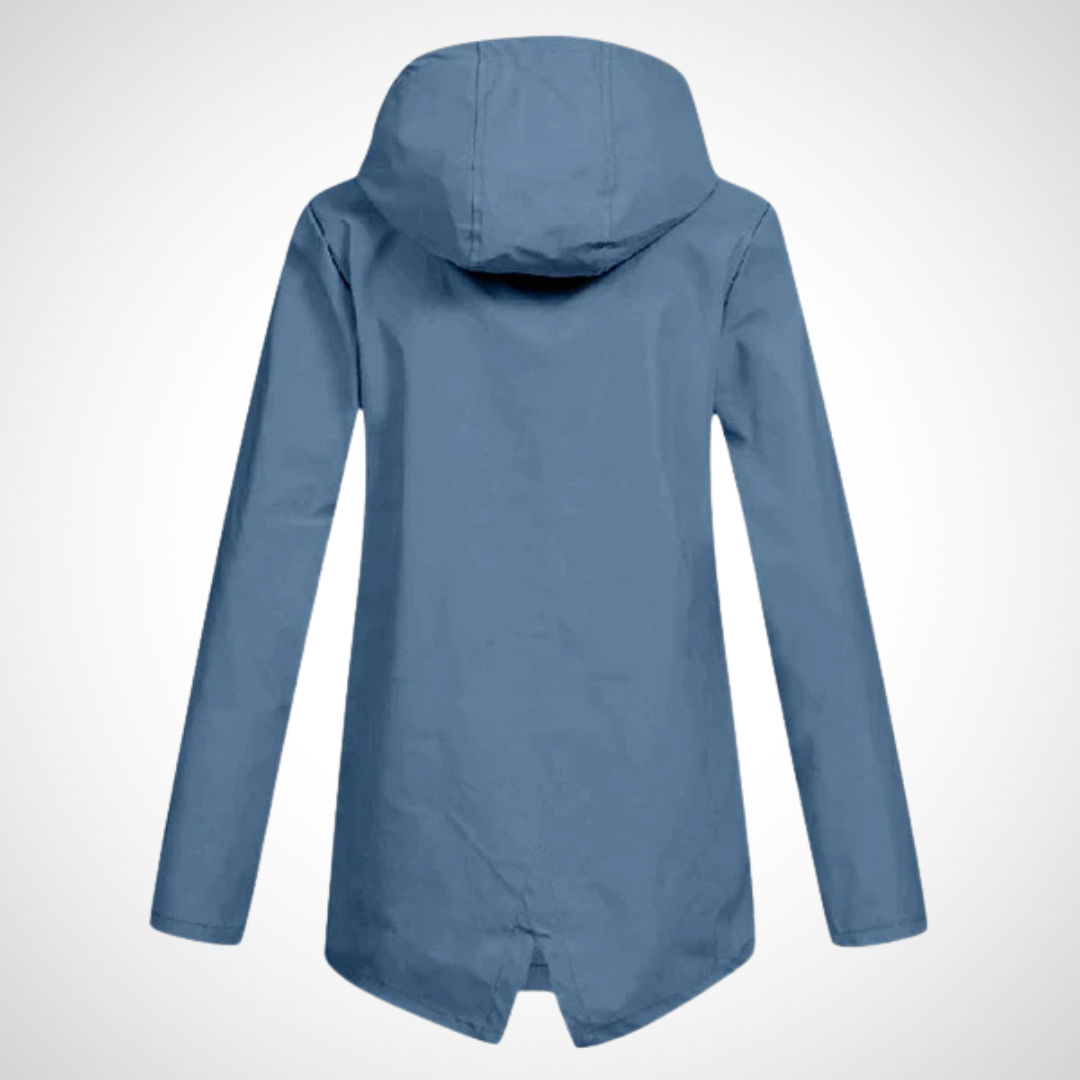Wasserabweisende Kapuzenjacke mit Reißverschluss für Damen