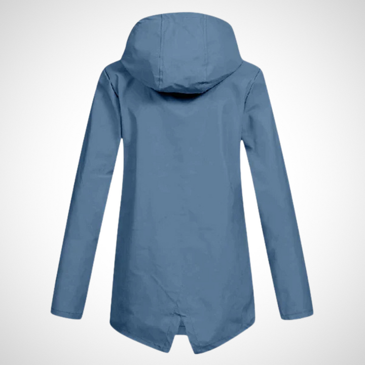 Wasserabweisende Kapuzenjacke mit Reißverschluss für Damen