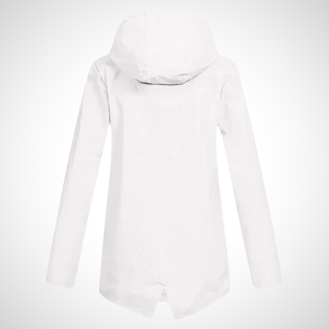 Wasserabweisende Kapuzenjacke mit Reißverschluss für Damen