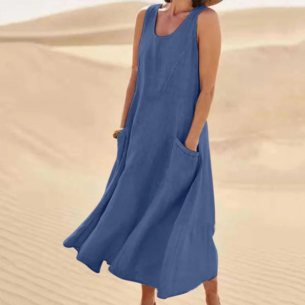 Kathelina Locker Geschnittenes Baumwollkleid für Damen