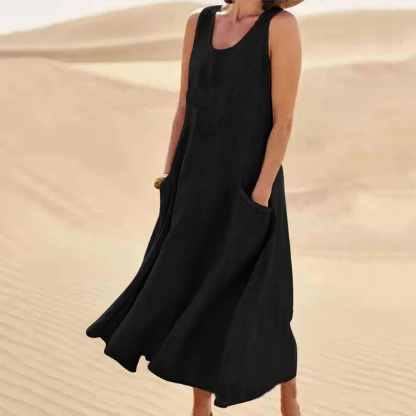 Kathelina Locker Geschnittenes Baumwollkleid für Damen
