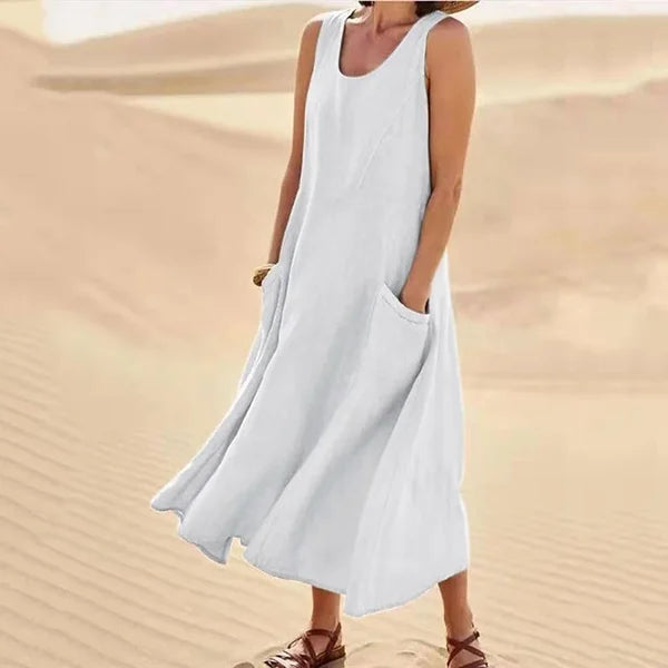 Kathelina Locker Geschnittenes Baumwollkleid für Damen