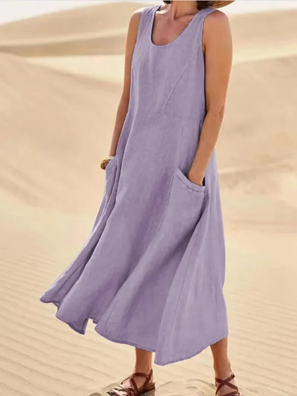 Kathelina Locker Geschnittenes Baumwollkleid für Damen