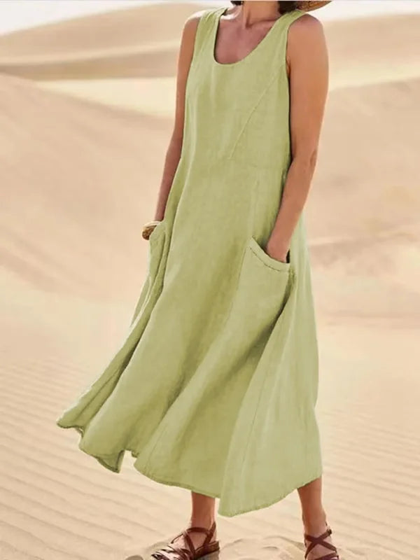 Kathelina Locker Geschnittenes Baumwollkleid für Damen