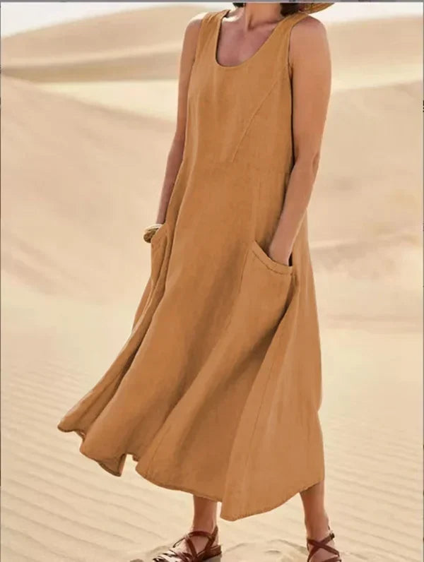 Kathelina Locker Geschnittenes Baumwollkleid für Damen