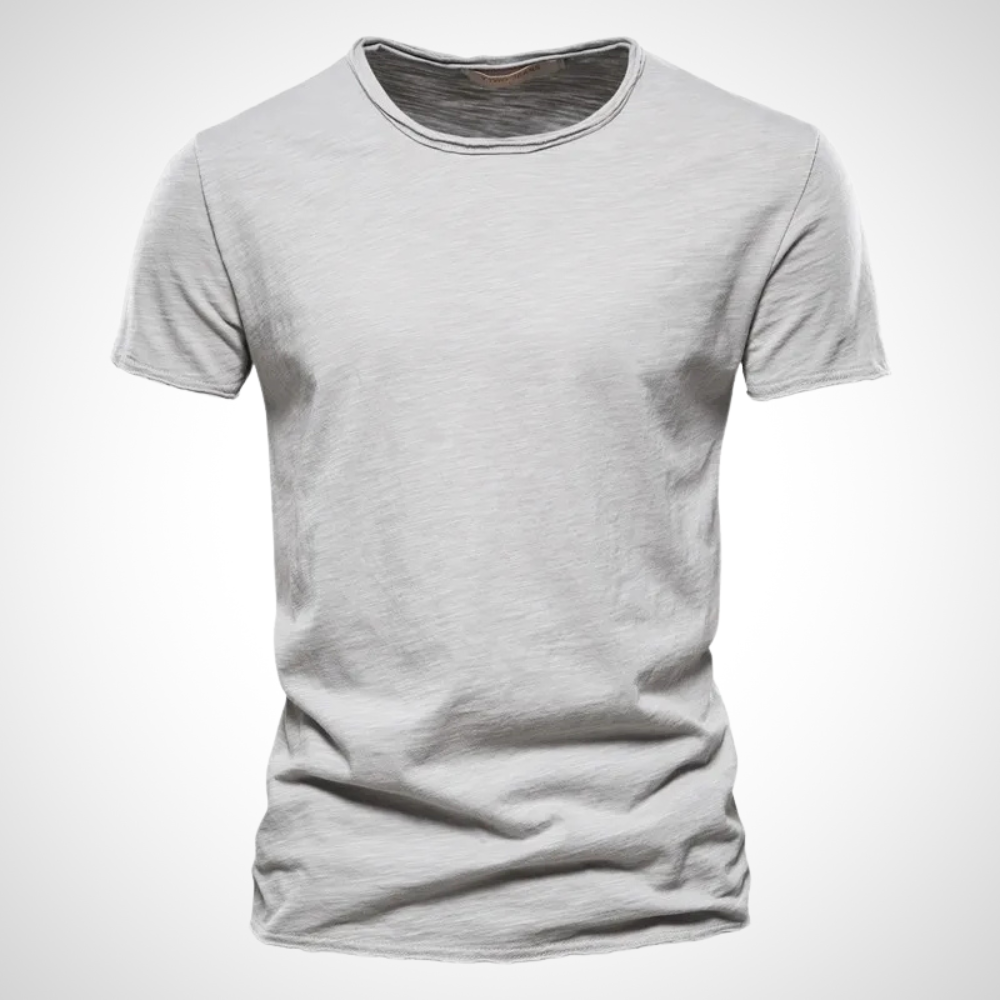 Klassisches Baumwollshirt für Herren in Grau mit atmungsaktivem Stoff Herrenhemd