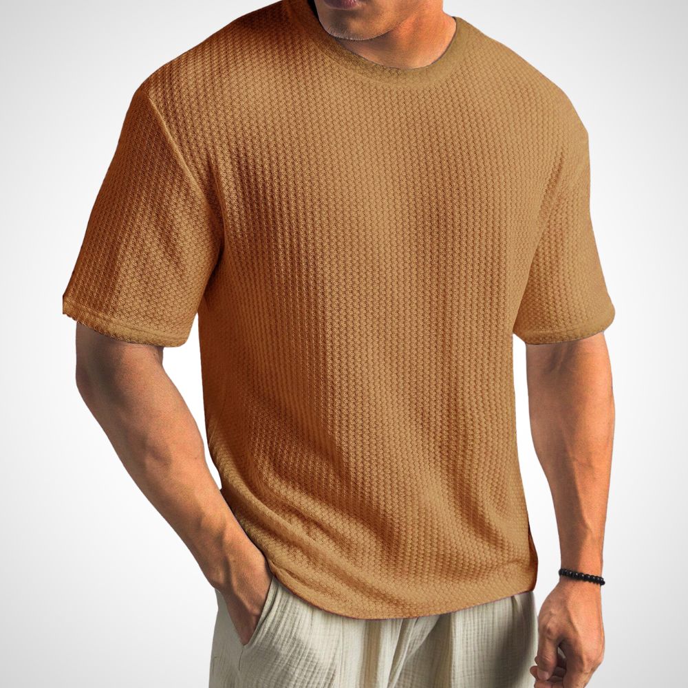 Konrad Baumwollshirt in Bronze für Herren natürliche Farbe ideal für Freizeit und Outdoor
