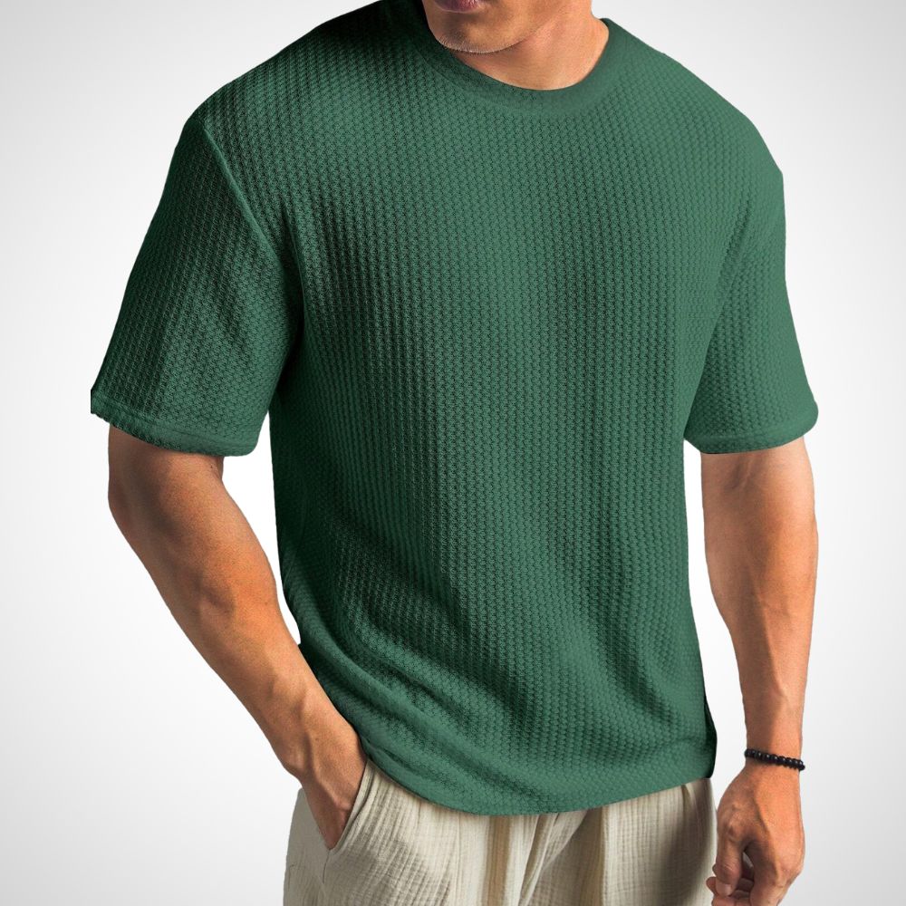  Konrad klassisches Baumwollshirt in Grün für Herren mit zeitlosem Design und hohem Tragekomfort