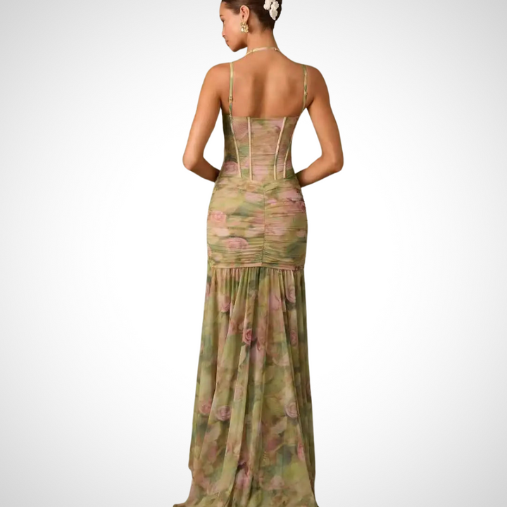 Elegantes Korsett Faltenrock Wickelkleid für Damen