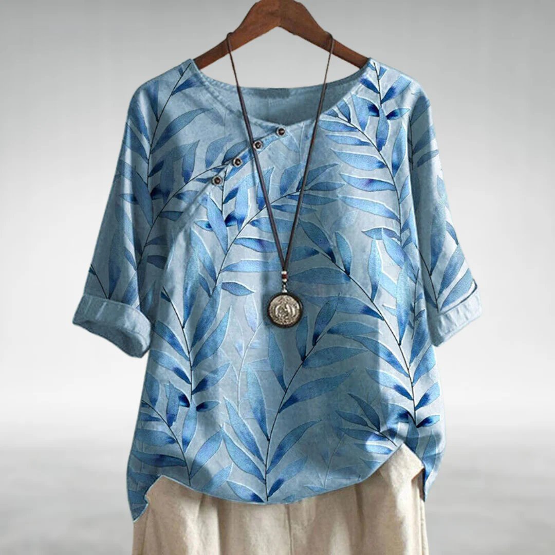Blaue Damenbluse mit lockerem Schnitt – leichte Angesagte Bluse für entspannte Tage und moderne Looks