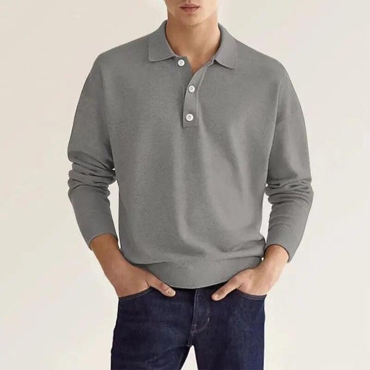 Werner Herren Langarm-Poloshirt