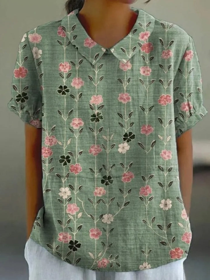 Zeitlos Elegante Blumenmuster Bluse für Damen