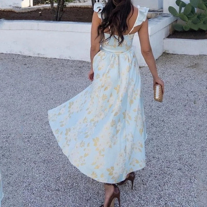 Anaïs Damen Maxikleid mit Rückenausschnitt & floralem Print