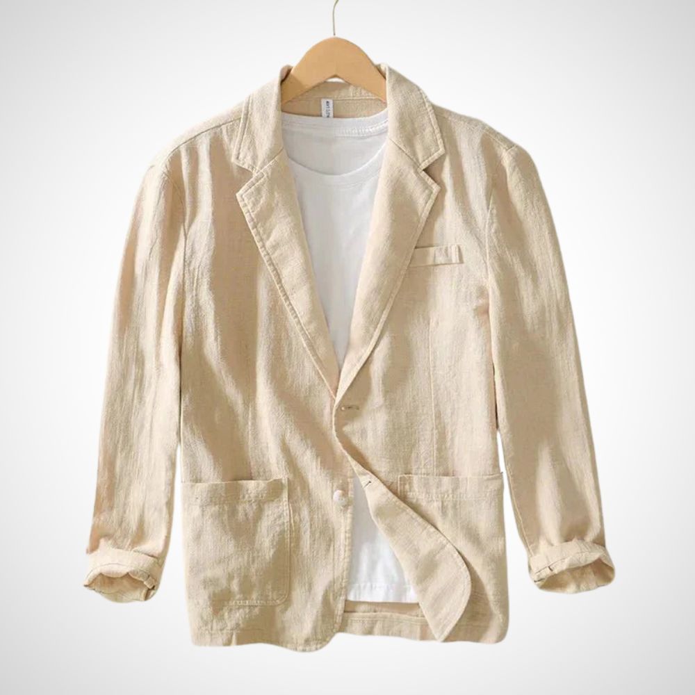 Heller Leinenblazer in Beige für Herren – sommerlich und elegant