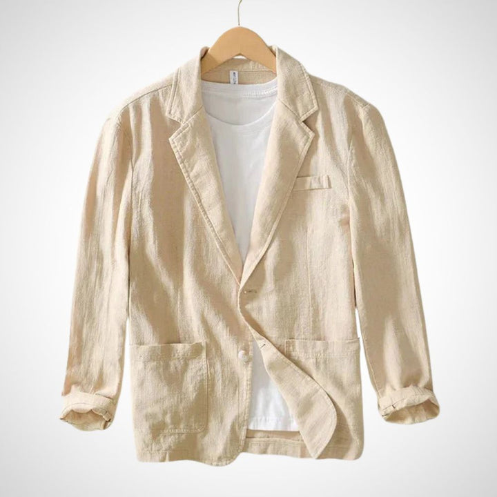 Heller Leinenblazer in Beige für Herren – sommerlich und elegant