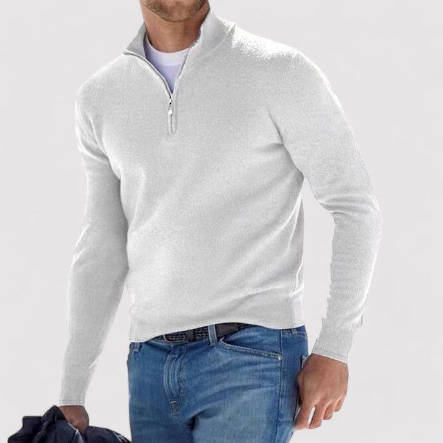 Manfred Herren Pullover mit Halbem Reißverschluss - Modehaus Blum