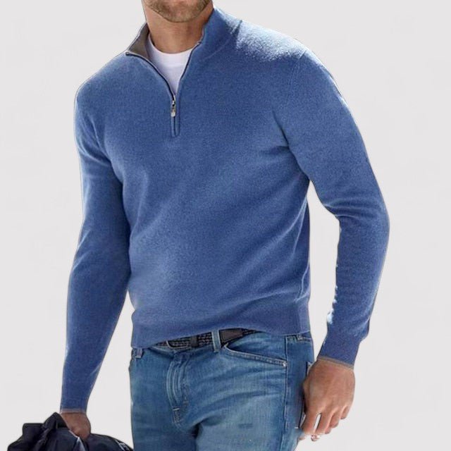 Manfred Herren Pullover mit Halbem Reißverschluss - Modehaus Blum