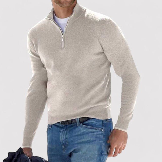 Manfred Herren Pullover mit Halbem Reißverschluss - Modehaus Blum