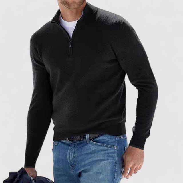 Manfred Herren Pullover mit Halbem Reißverschluss - Modehaus Blum