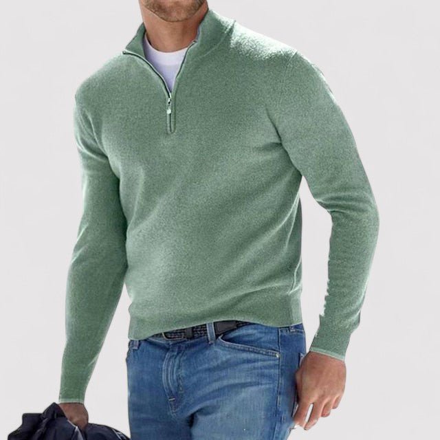 Manfred Herren Pullover mit Halbem Reißverschluss - Modehaus Blum