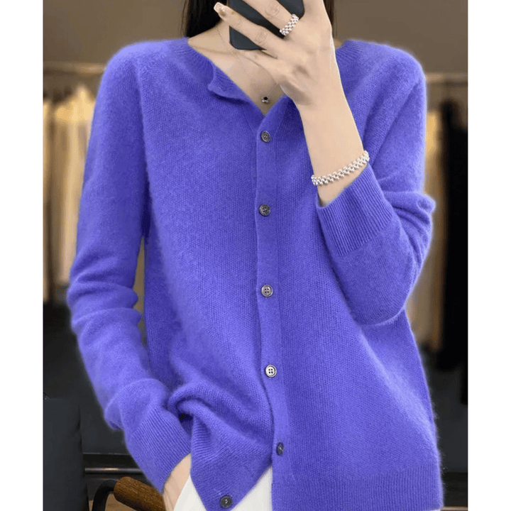 Marta Damen Strickjacke mit O - Ausschnitt - Modehaus Blum