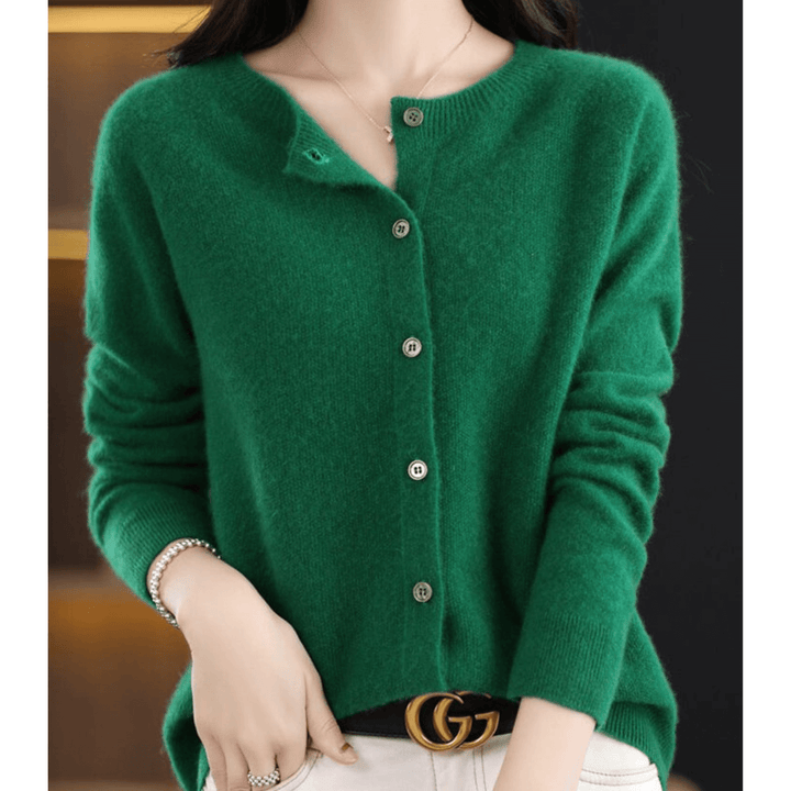 Marta Damen Strickjacke mit O - Ausschnitt - Modehaus Blum