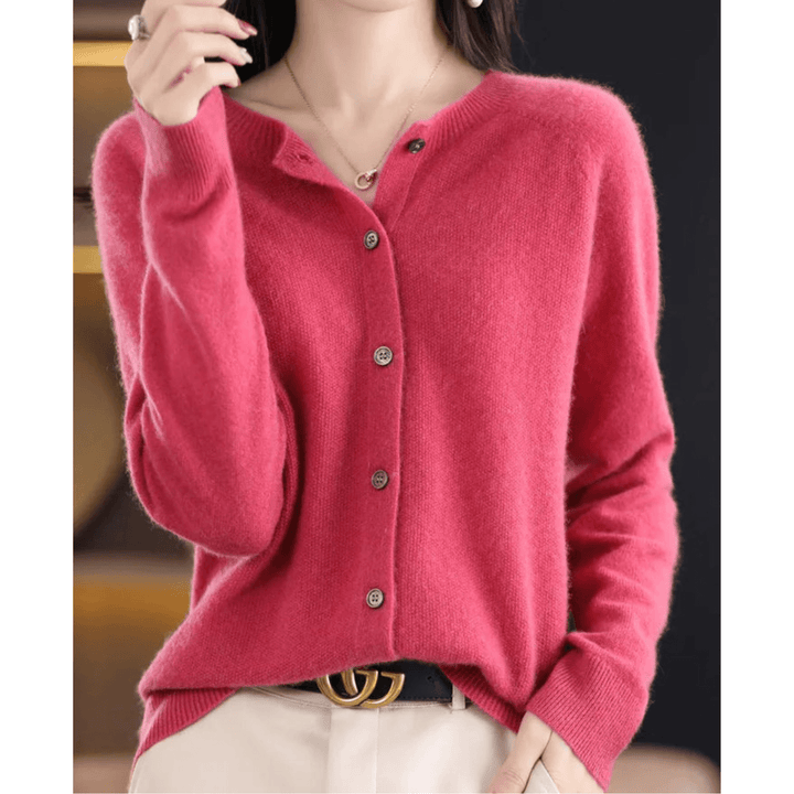 Marta Damen Strickjacke mit O - Ausschnitt - Modehaus Blum