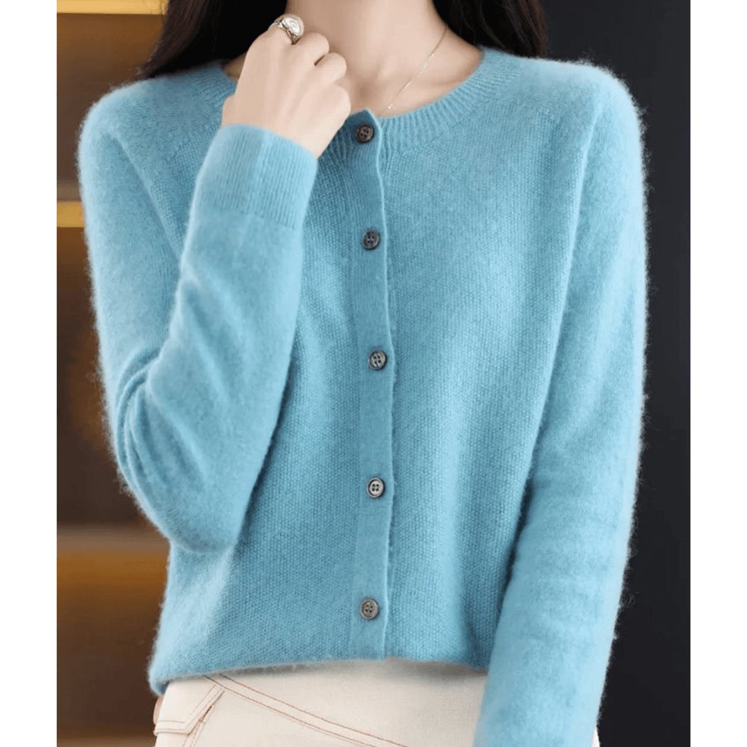 Marta Damen Strickjacke mit O - Ausschnitt - Modehaus Blum