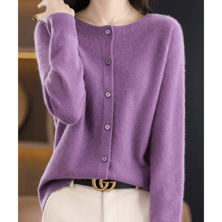 Marta Damen Strickjacke mit O - Ausschnitt - Modehaus Blum