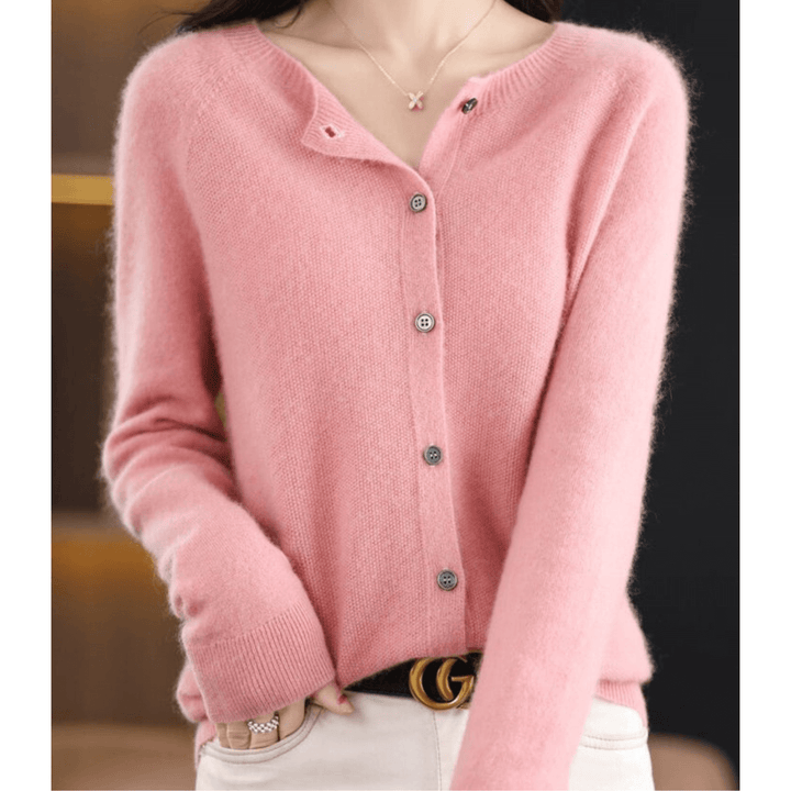 Marta Damen Strickjacke mit O - Ausschnitt - Modehaus Blum