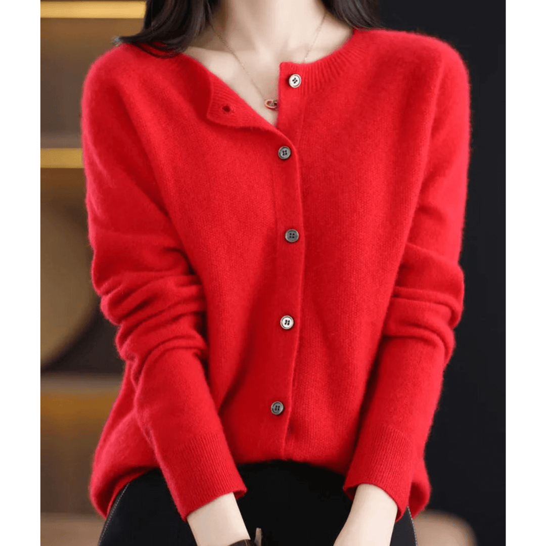 Marta Damen Strickjacke mit O - Ausschnitt - Modehaus Blum