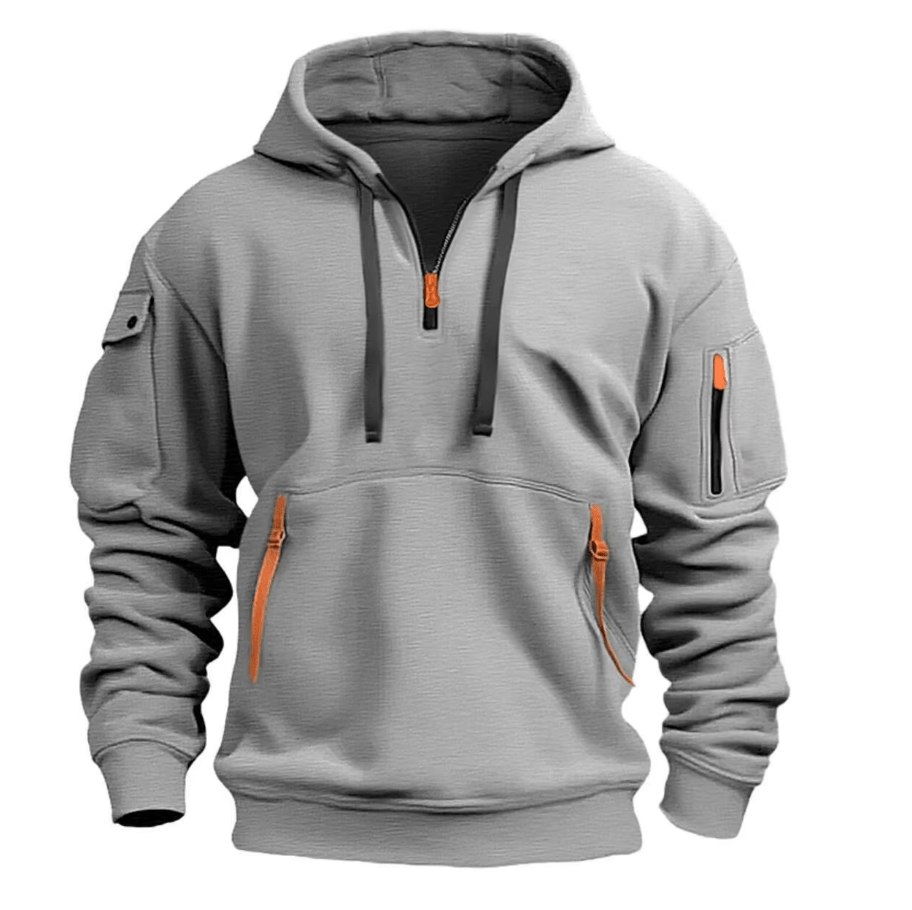 Max Winter Hoodie für Herren mit Kapuze & Zip - up Kragen - Modehaus Blum