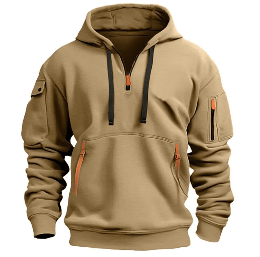 Max Winter Hoodie für Herren mit Kapuze & Zip - up Kragen - Modehaus Blum