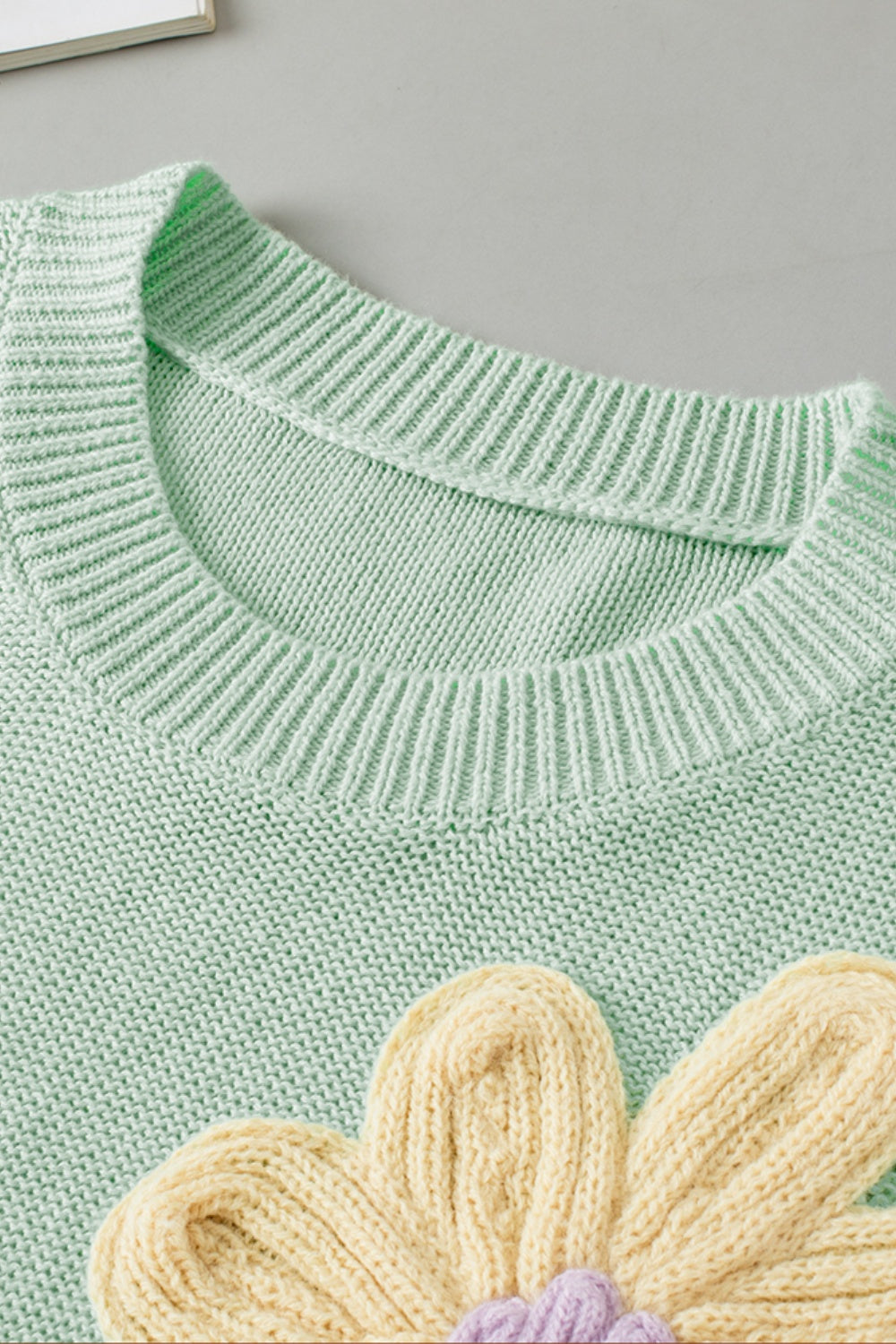 Modisches Weichem Stoff Blumenmuster Häkel-Top für Damen