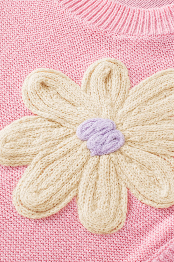 Modisches Weichem Stoff Blumenmuster Häkel-Top für Damen