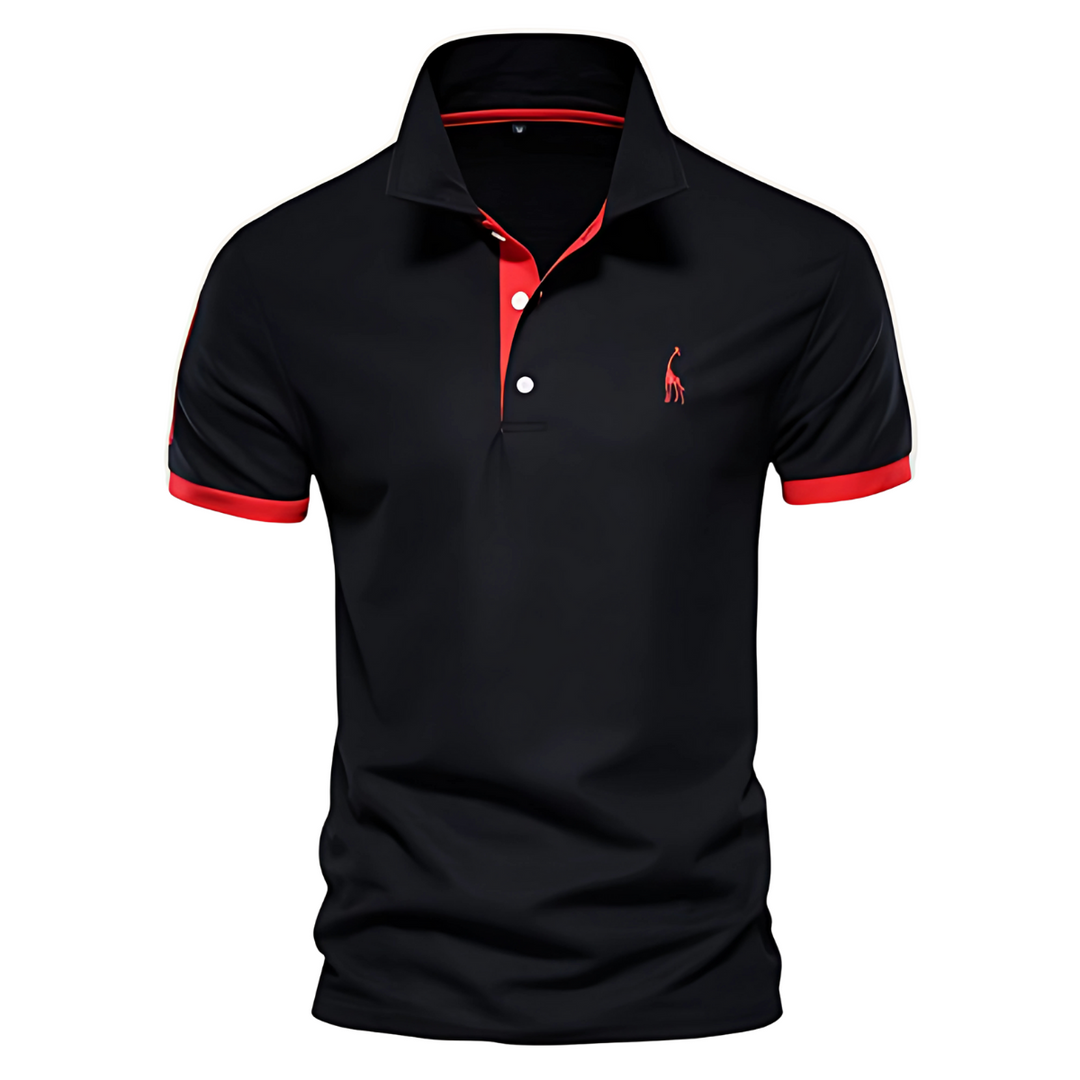 Nick Poloshirt für Herren in Schwarz mit atmungsaktivem Stoff und schmaler bequemer Passform
