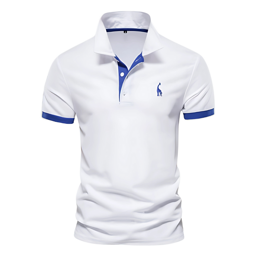 Weißes Nick Poloshirt für Herren atmungsaktiv stretch leicht mit klassischem Schnitt für Alltag
