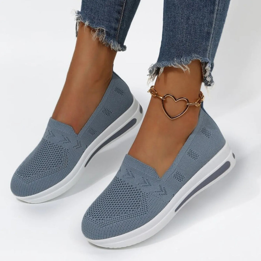 Unterstützende orthopädische Schuhe für Damen in Grau mit atmungsaktivem Tragekomfort Damenschuhe