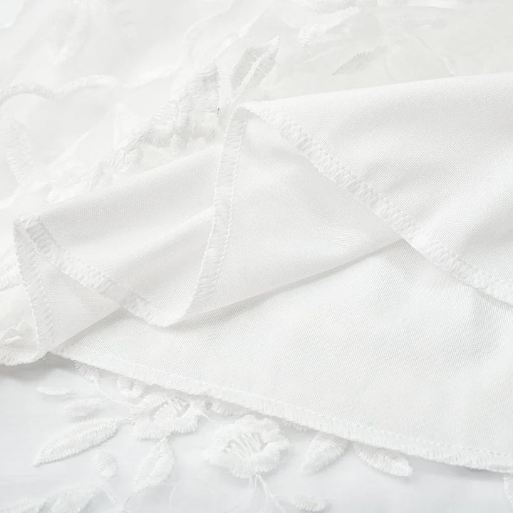 Querina elegante vestito corto in mesh ricamato per donna