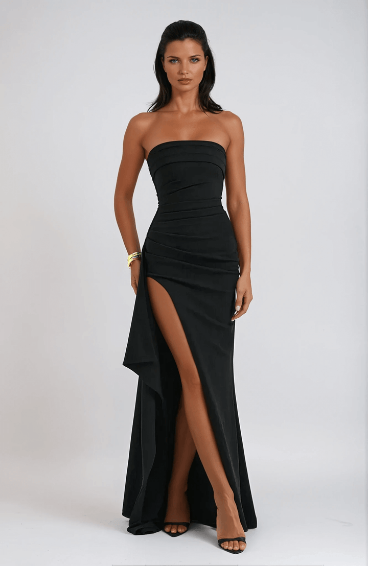 Sieglinde Schulterfreies Maxi-Kleid