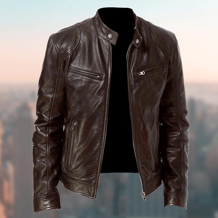 Raimund Herren - Lederjacke im Vintage - Look - Modehaus Blum