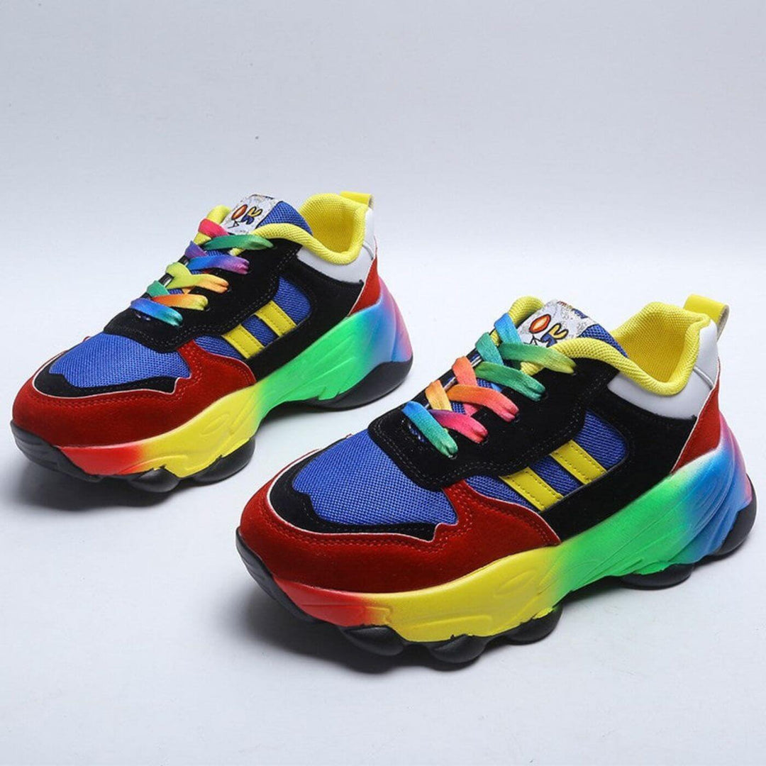 Gladis Trendy Regenbogen Orthopädische Schuhe für Damen