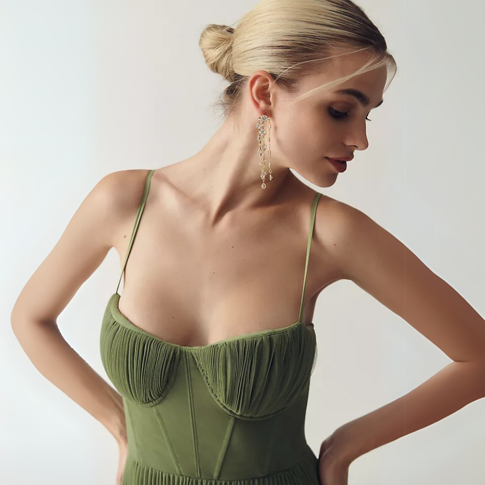 Richarda Elegantes Plissiertes Midikleid für Damen