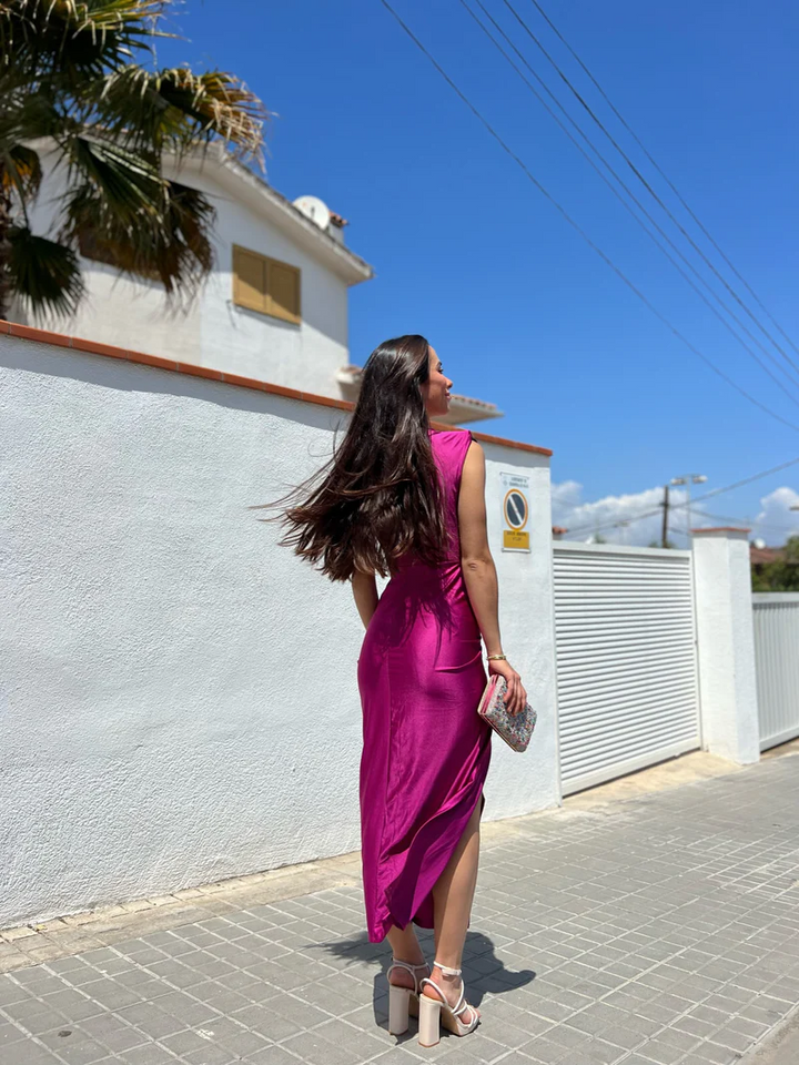 Talina Elegantes Knoten-Ausschnitt Kleid für Damen
