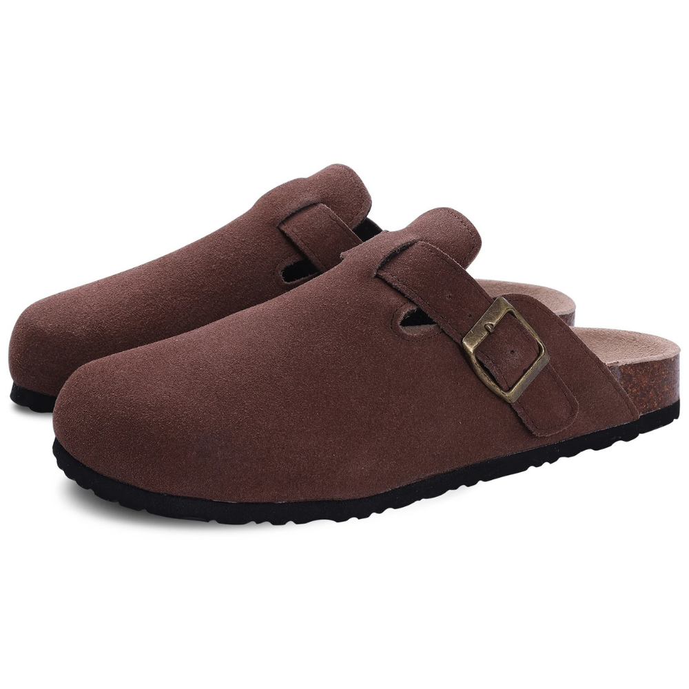 Sandalen für Damen in Rot mit orthopädischem Fußbett, verstellbarer Schnalle und rutschfester Laufsohle